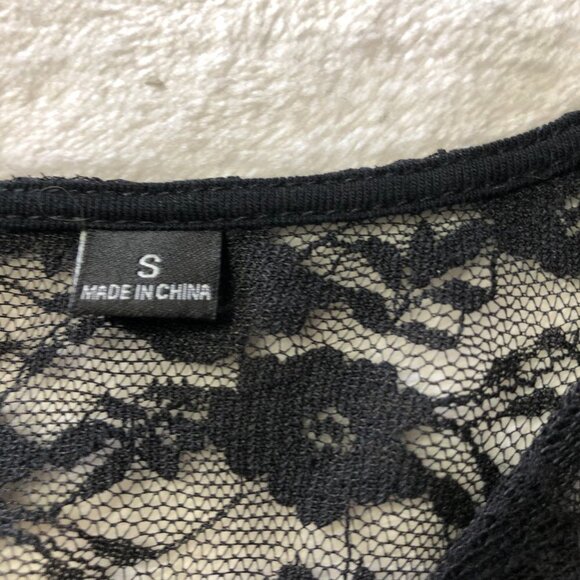 Guess Lace Little Black Party Cocktail Dress Size Small - Picture 5 of 13